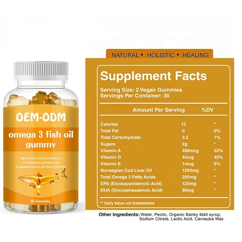 Омега 3 таблетки масла печени трески Softgels EPA DHA рыбьего жира камедеобразной для детей взрослых