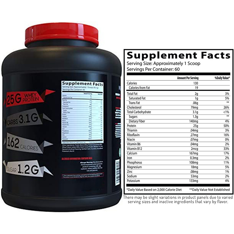 2.2g дополняет протеин 100% Whey золотого стандарта концентрата изолята порошка 80 протеина OEM оптовый