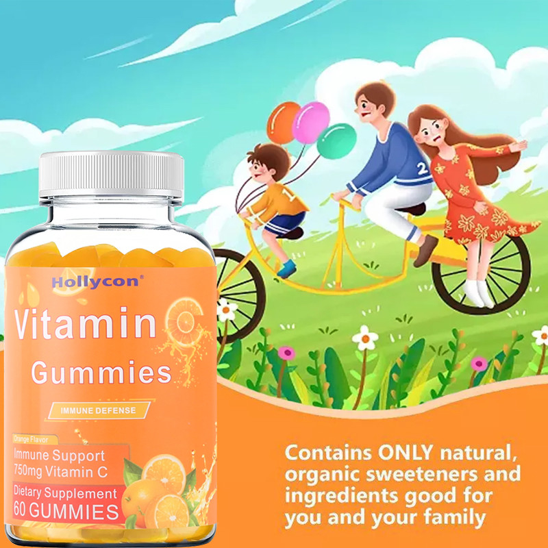 750mg витамин C Gummies для наличия взрослых иммунного с апельсином клейковины витаминов b свободным