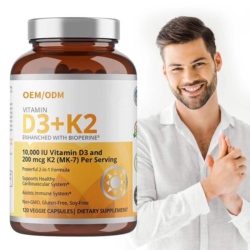 Не формула GMO витамин D3 Gummies 5000 IU 90 капсул витамина K2 MK-7 mcg