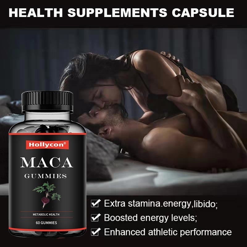 Баланс энергии поддержки черноты Gummies корня ODM Maca красный желтый гормональный улучшает фокус настроения