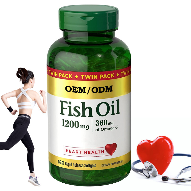 рыбий жир 1200Mg поддерживает здоровье сердца с отпуском Softgels омеги 3 EPA DHA