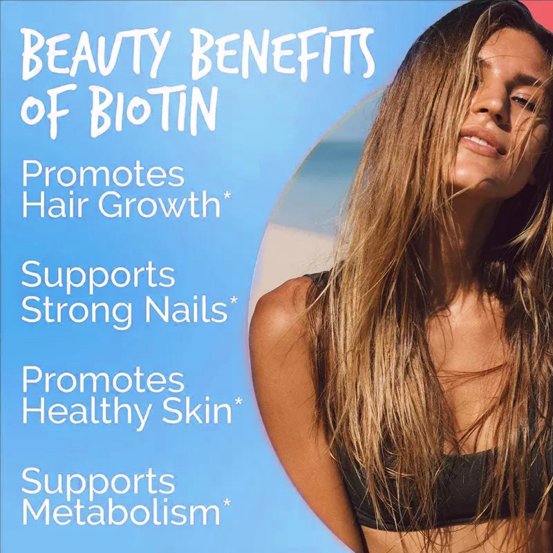 Отсчет Mcg Softgels 100 Regrowth 10000 кожи и ногтей волос Gummies витамина биотина Skincare OEM