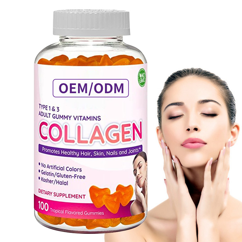 Кожа E.C. Для Волос витамина цинка биотина Gummies 2500mcg коллагена ODM и пригвождает рост волос