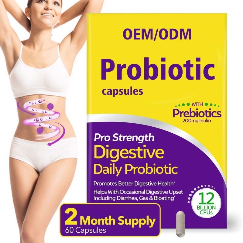 Дополнения резца Probiotics жирные для женщин людей 60 капсул клейковины GMO не свободной