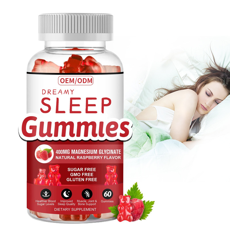 Сон поддержки Gummies витамина Melatonin клейковины свободный ослабляет выдержку бальзама лимона магния Витамина D Melatonin