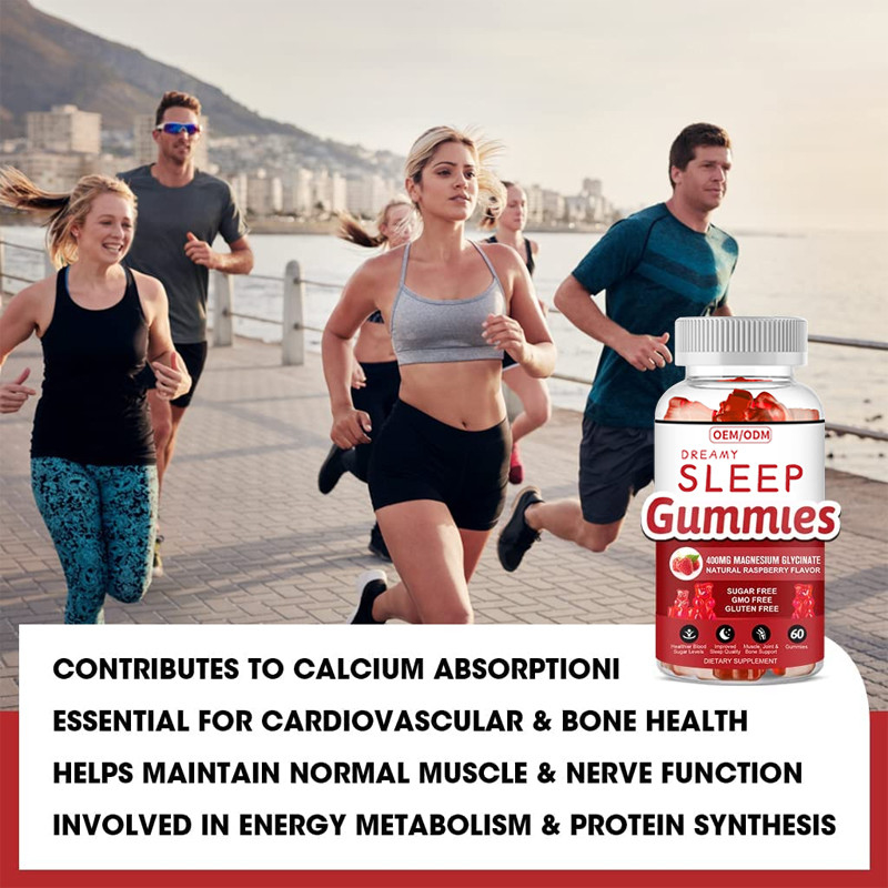 Сон поддержки Gummies витамина Melatonin клейковины свободный ослабляет выдержку бальзама лимона магния Витамина D Melatonin