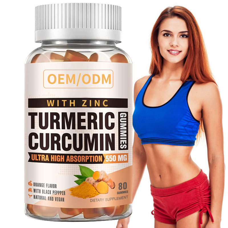 Турмерин 60PCS и имбирь с дополнением черного перца для иммунного имбиря Gummies турмерина поддержки