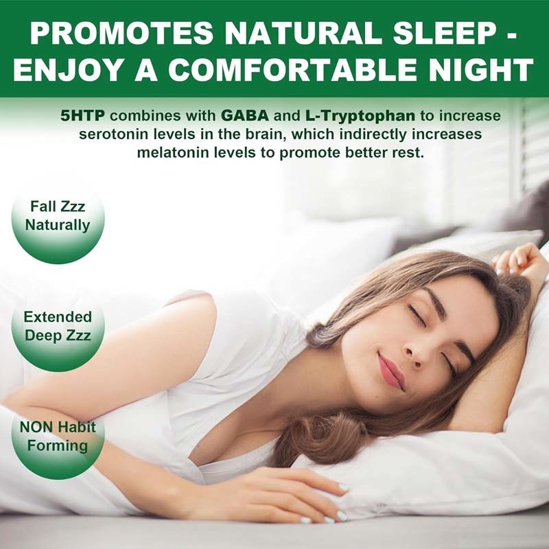 OEM 5 - HTP GABA Sleep Gummies Естественный сон мозг и суставы расслабьте добавку GABA