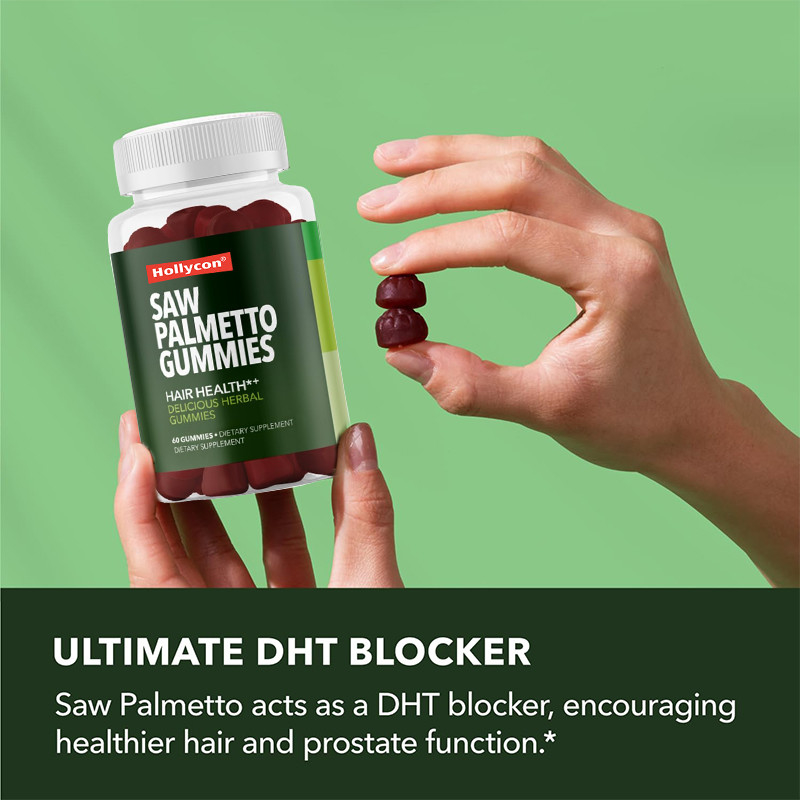 Saw Palmetto Gummies For Scalp Health 75 мг экстракта пальмета для поддержки волос