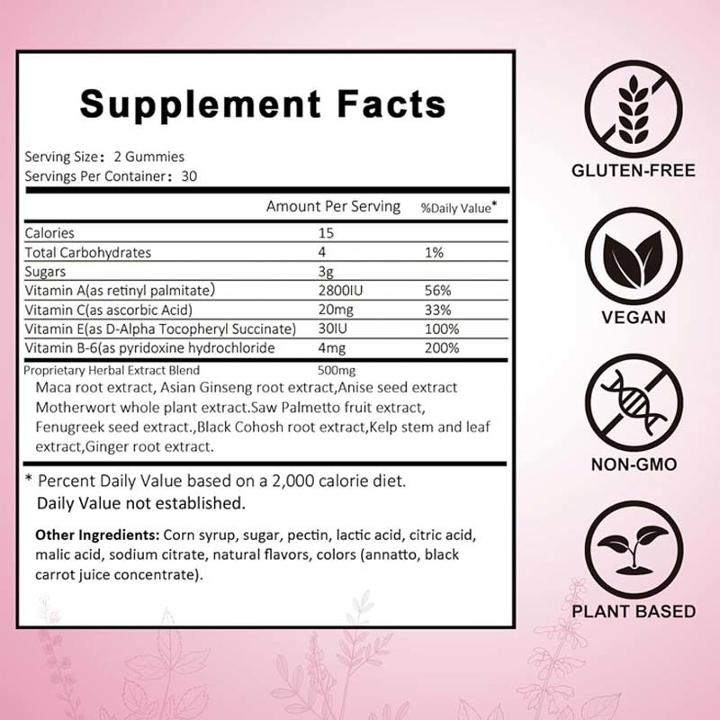 OEM Hip Butt Gummies для женщин Повышающие объем задницы