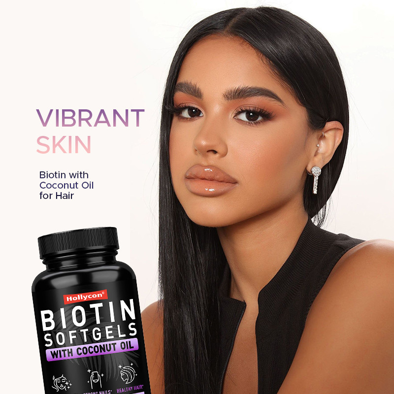 OEM Biotin Softgels для сильных ногтей Biotin с кокосовым маслом для волос Biotin Softgels