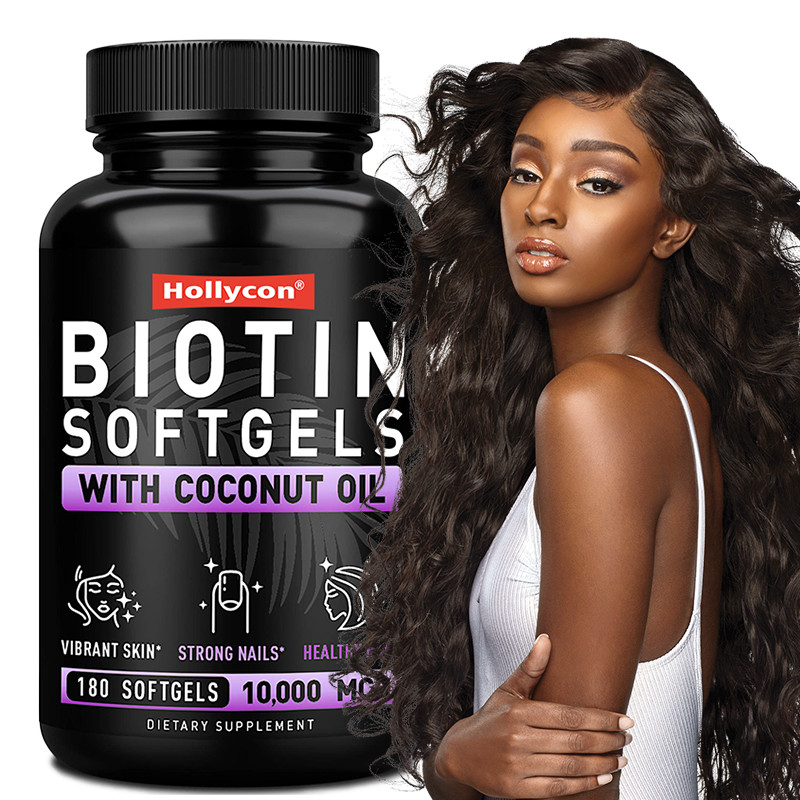 OEM Biotin Softgels для сильных ногтей Biotin с кокосовым маслом для волос Biotin Softgels