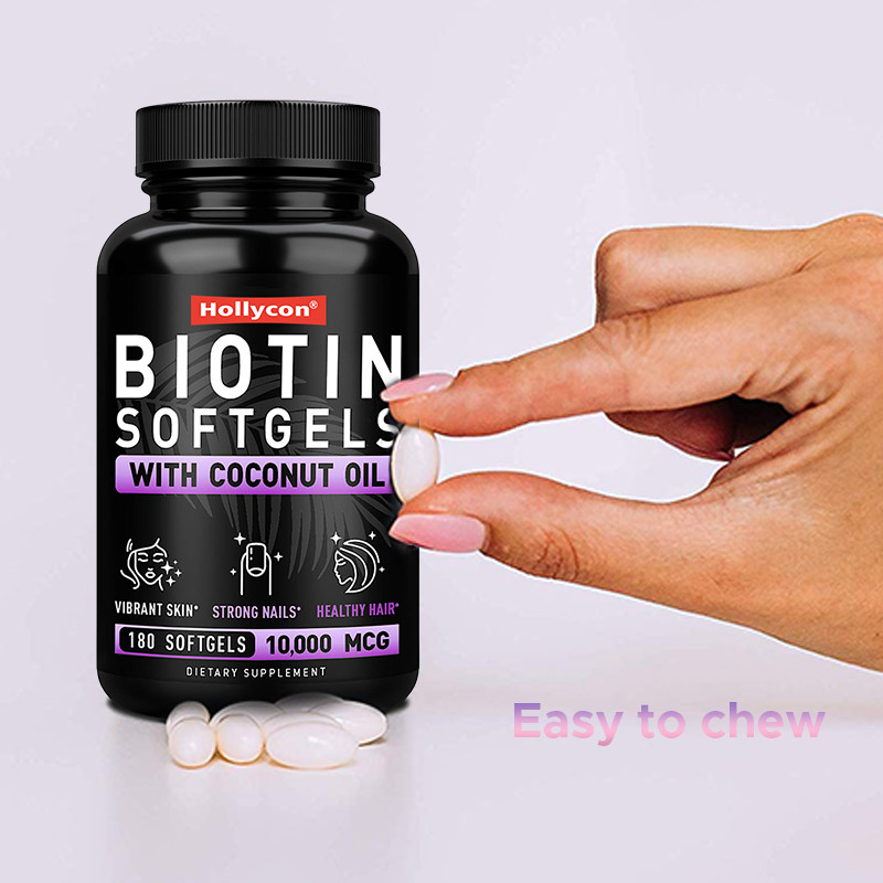 OEM Biotin Softgels для сильных ногтей Biotin с кокосовым маслом для волос Biotin Softgels