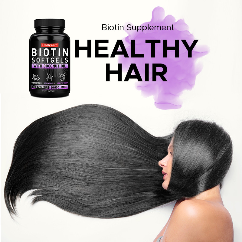OEM Biotin Softgels для сильных ногтей Biotin с кокосовым маслом для волос Biotin Softgels