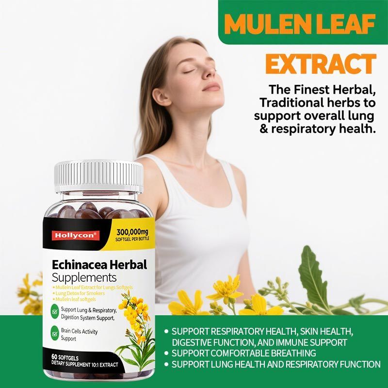 Экстракт из листьев мультики для легких мягкие гели, детоксикация легких для курильщиков, очищение легких, поддержка дыхательных пуль, растительные добавки, веган, не ГМО, поддержка иммунного пищеварения, 180 дней