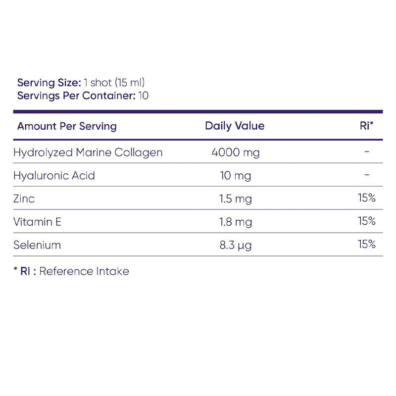 Чистый коллаген+ жидкий коллаген для женщин - 4000 мг морских пептидов для сияющей кожи, здоровья волос и ногтей - гиалуроновая кислота, витамин Е