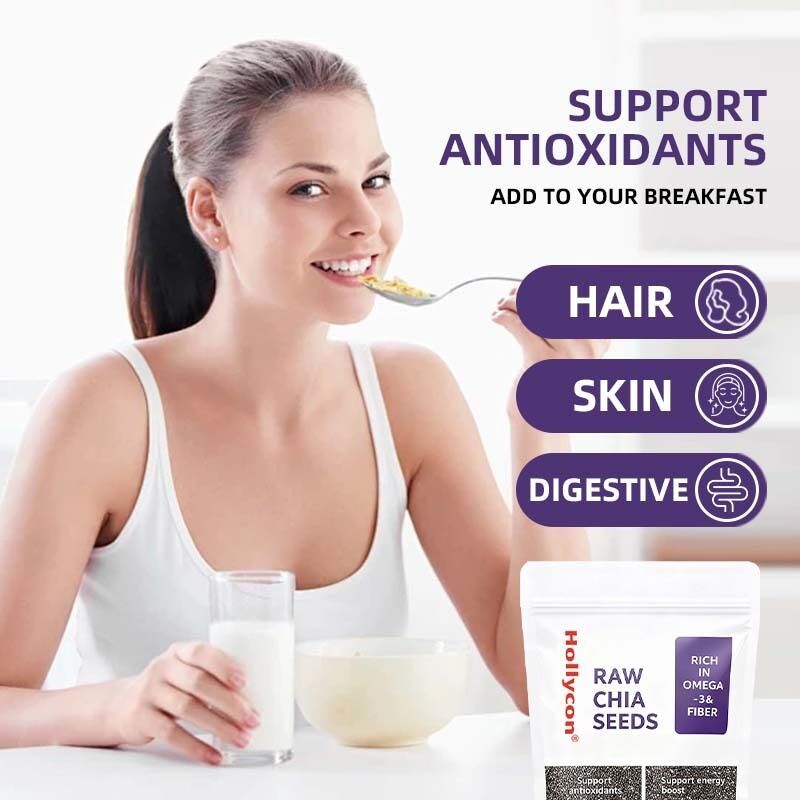 OEM / ODM Семена чиа 500 г, упаковка 1 I Семена для еды | Семена для контроля веса | Богаты кальцием, белком и клетчаткой, без добавления сахара, индивидуальная формула