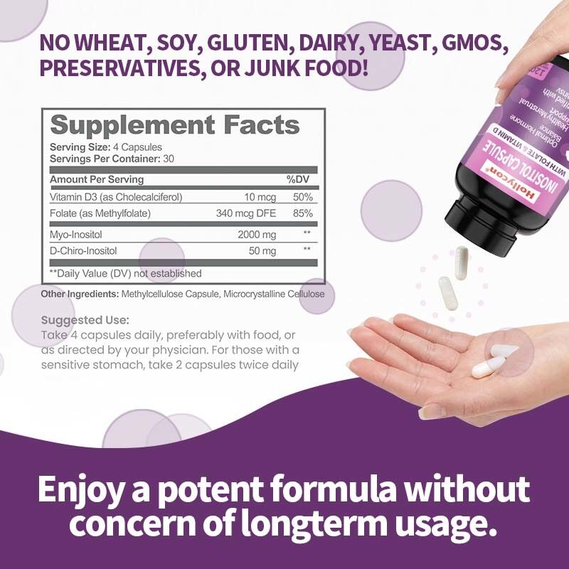 Премиальная добавка инозитола от OEM. Инозитол Плюс. Здоровый гормональный баланс и поддержка здоровья яичников для женщин. Капсулы с инозитолом.