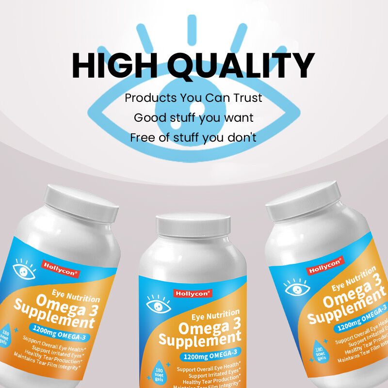 OEM 1200 мг Омега-3 добавки для питания глаз органические льняные триглицериды рыбий жир и витамин Е Омега-3 мягкий гель
