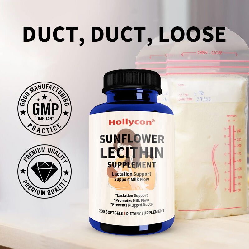 Мягкие капсулы с лецитином подсолнечника OEM 1200 мг, поддержка лактации, при застое молока, добавка с лецитином подсолнечника