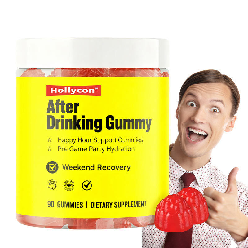OEM Happy Hour Gummies Дополнительная партия перед игрой Гидратация Электролиты Алкоголь DHM Молочный жестик После употребления Gummy