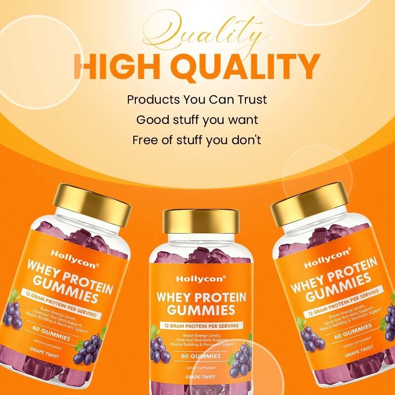 OEM Private Label Sport Supplements for Muscle Building & Recovery Metabolism & Energy Boost Whey Protein Gummies