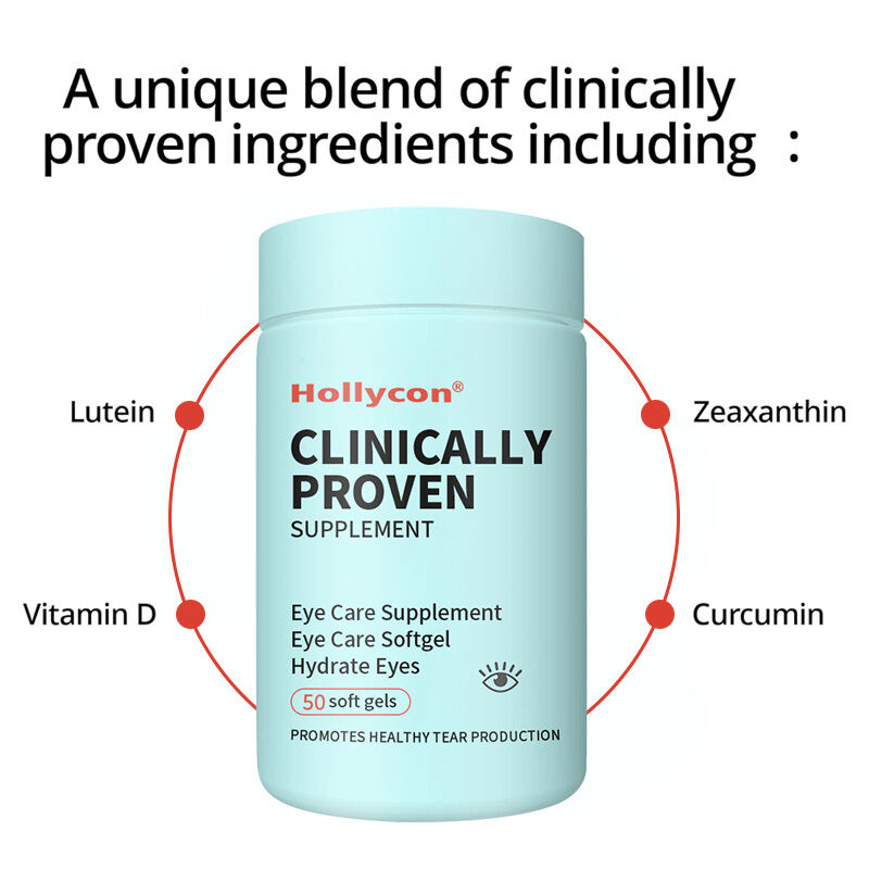 Клинически доказанная добавка OEM для сухих глаз, увлажняющая глаза изнутри для длительного облегчения, снимает сухость, добавка для ухода за глазами