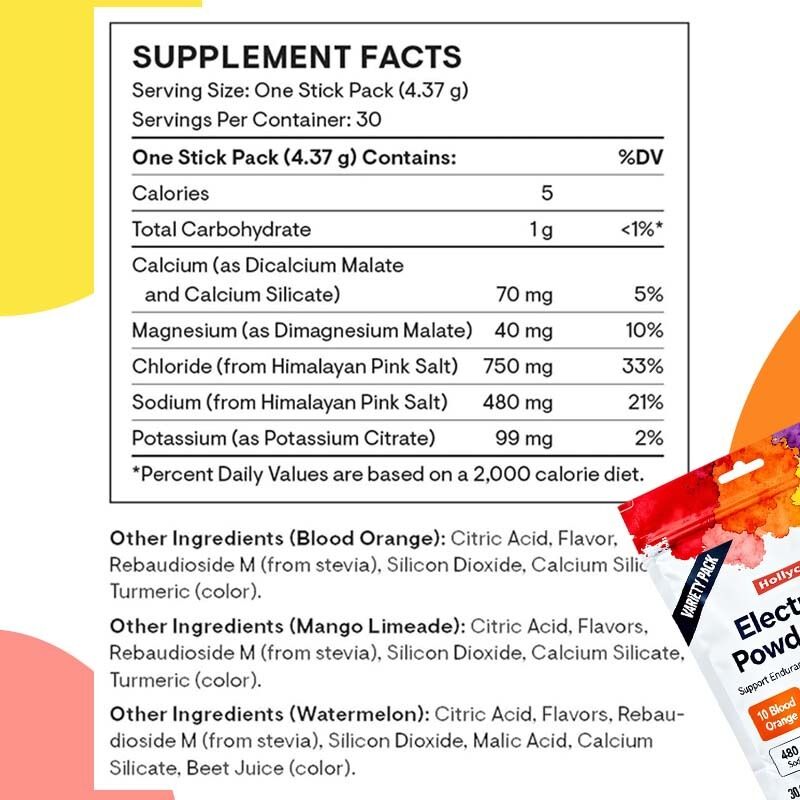 Electrolyte Powder Sachets with Sodium Potassium Magnesium for Rapid Hydration and Endurance Sports Performance