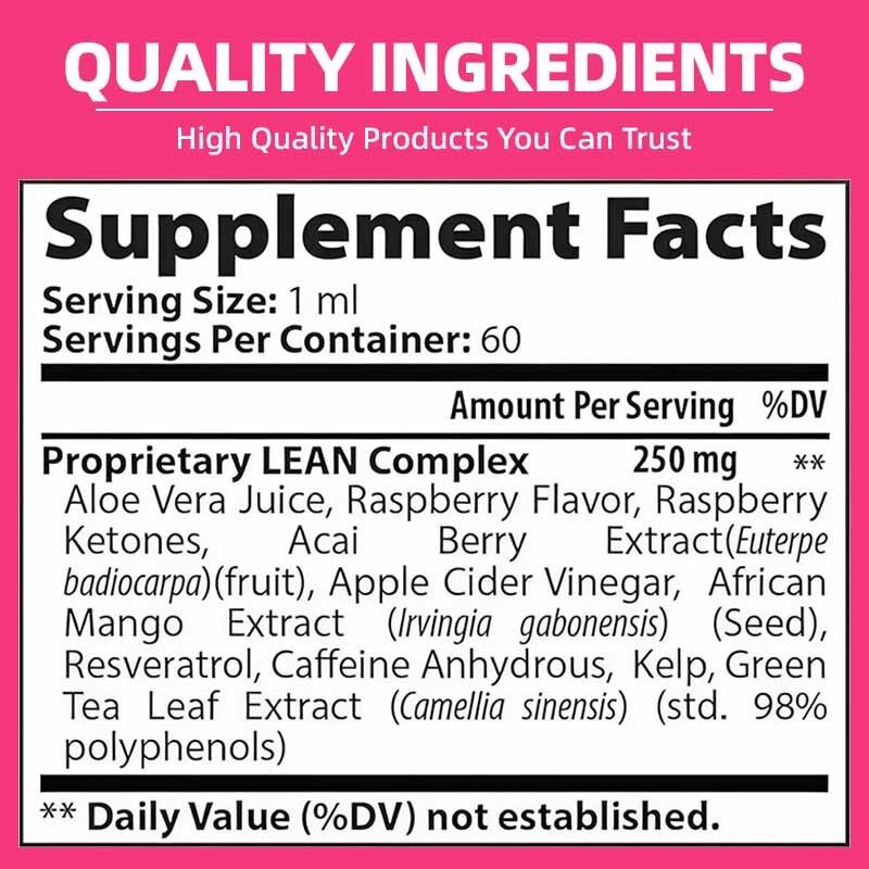 Factory Supply Daily Weight Management Wellness Oral Drops | Raspberry Flavor Dietary Supplement Diet Slim Drops