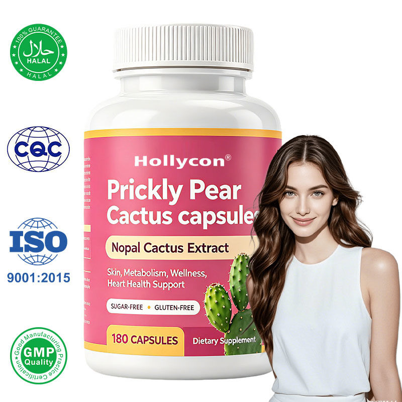 Natural Plant Origin Nopal Cactus Extract Capsules with Abundant Active Compounds and Custom Production Support