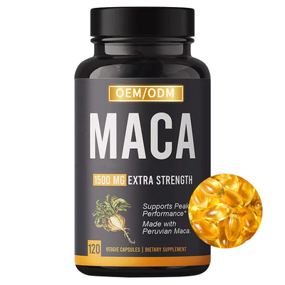 Мужское черное дополнение Softgels корня Maca для увеличения бедер