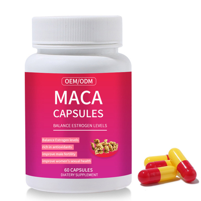 Сырцовые капсулы дополнения 120 корня Maca трав улучшают мужскую плодовитость