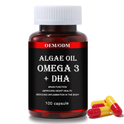 DHA омега 3 водоросли капсул Vegan Softgels смазывают дополнение