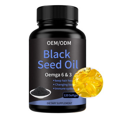 Масло семени Softgels OEM дополнений невосприимчивости поддержки Hollycon черное защищает косточку