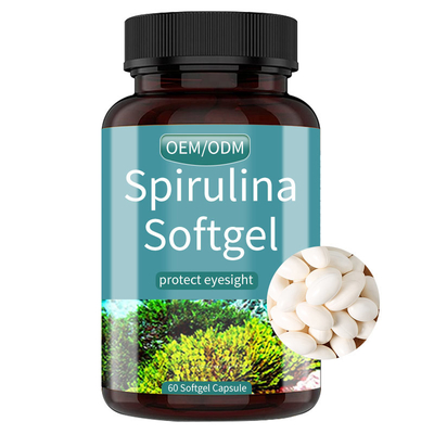 Изготовленное на заказ здоровье глаза Spirulina Softgels логотипа дополняет ODM
