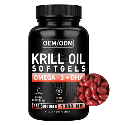 DHA омега 3 дополнения капсул масла криля Softgels для здоровья сердца