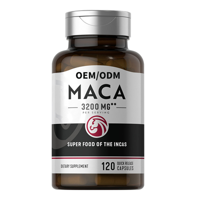 Капсулы Maca здоровья людей окончательные органические черные дополняют изготовленный на заказ вкус