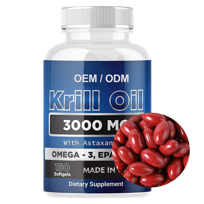 EPA/DHA омега 3 дополнения масла криля Softgels для здоровья сердца