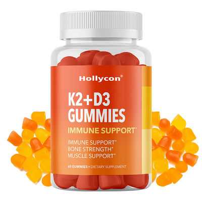 Здоровье косточки витамина D3 K2 Gummies OEM и иммунные дополнения Gummies поддержки