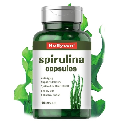 Против старения кровяное давление управлением капсул Spirulina кожи красоты