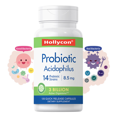 COA дополняет капсулы Prebiotic пищеварительной поддержки отсчета ODM 60 OEM Probiotic
