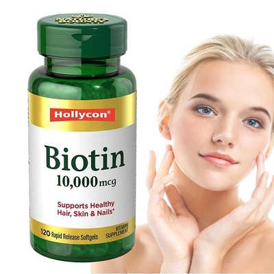 OEM дополнений 60PCS поддерживает здоровые кожу волос и капсулы Softgels биотина ногтей